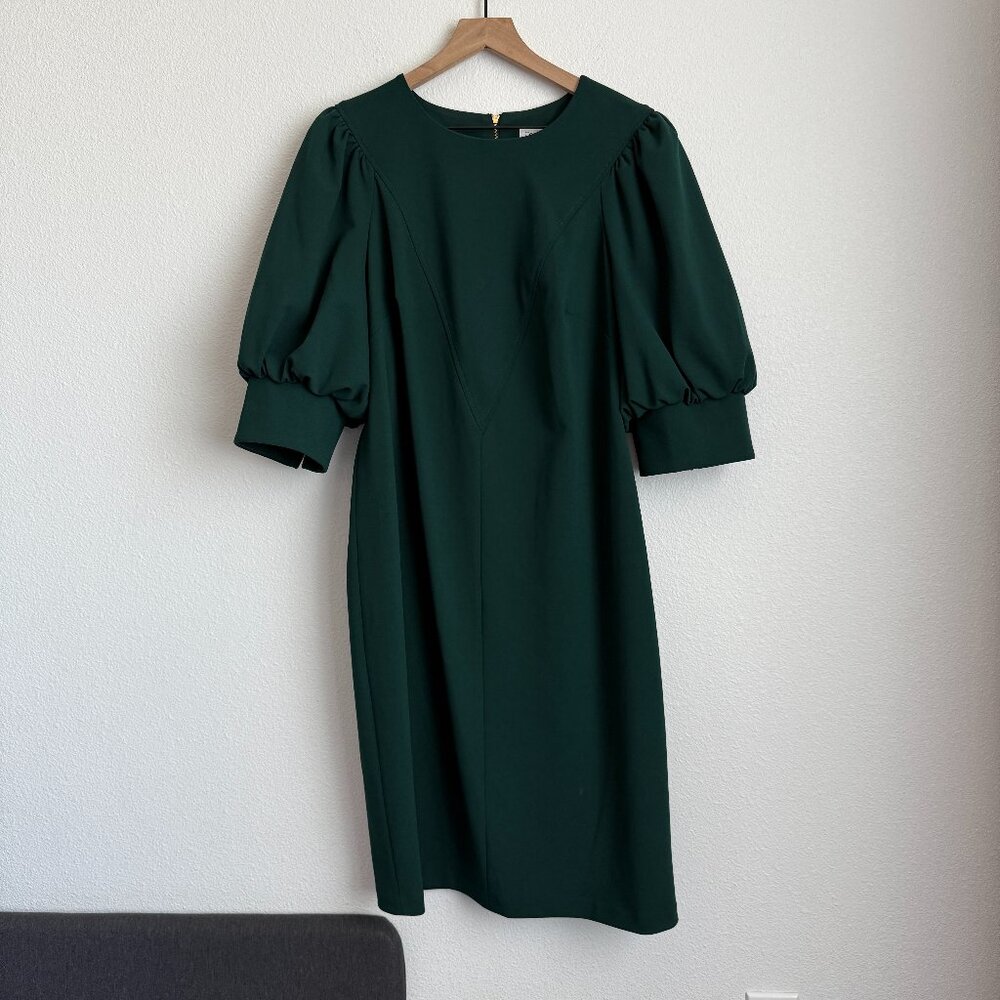 Calvin Klein Plus Size Jewel-Neck Puff-Sleeve Sheath Dress